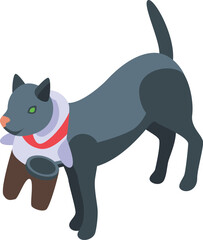 Cat pet costume icon isometric vector. Festive young. Cat kids