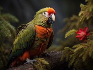 Fototapeta premium red and yellow macaw