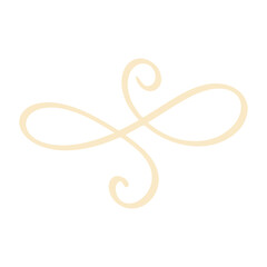 gold calligraphic line design element