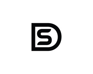DS SD logo design vector template