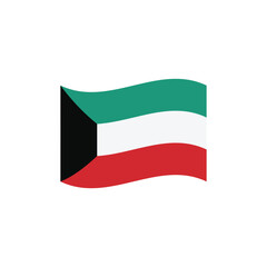 National flag of Kuwait vector banner wave symbol