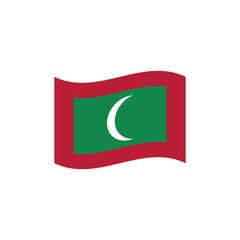 National flag of Maldives vector banner wave symbol