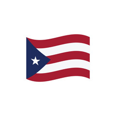 National flag of Puerto Rico vector banner wave symbol