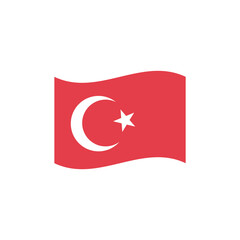 National flag of Turkey vector banner wave symbol