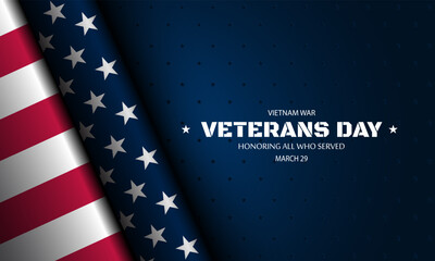 Vietnam War Veterans Day background vector illustration 