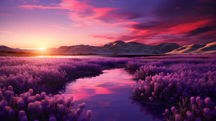 A lavender flower garden background,,
Majestic mountain range illuminated by starry night, tranquil scene