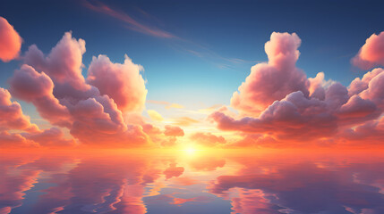 Sunset over the clouds with a reflection,,
Capturing the Utterly Spectacular Sunset with Colourful Clouds and an Epic Bright Sk
