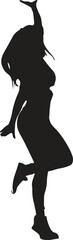 female dancer silhouettes. street dancers with various different styles, poses, movements. vector illustration.