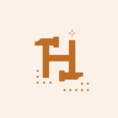 Letter H Hammer Building Services, Repair, Renovation and Construction Logo Design