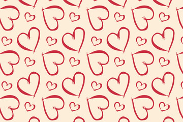 Heart pattern, Valentine's Day seamless pattern, Valentine's Day background.