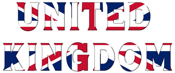 United Kingdom flag text font