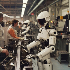 Robots in manufacturing and industry