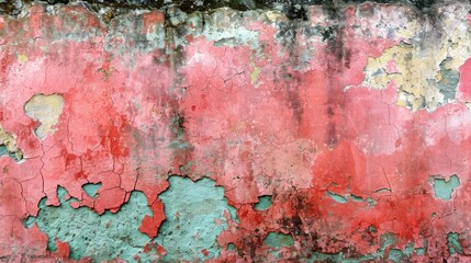 Retro pink cement wall for background texture, Pink cement wall background in vintage style. 