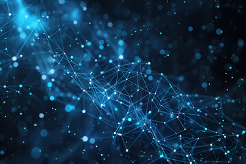 Abstract technology circuit board backdrop with light and fractal elements, representing a dynamic and interconnected web of science and data in a futuristic design