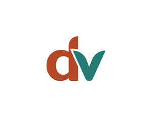 DV Logo design vector template