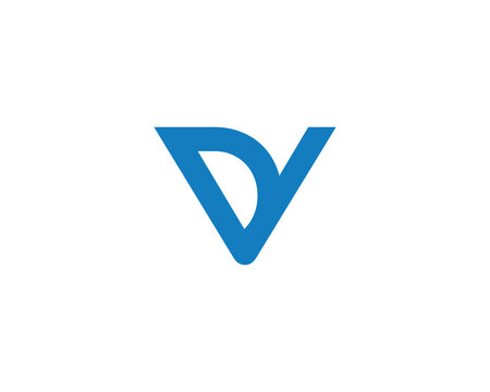 DV VD logo design vector template