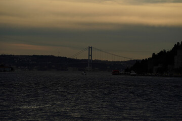 Obraz premium 15 temmuz sehitler Koprusu bridge Istanbul Bosphorus cruise