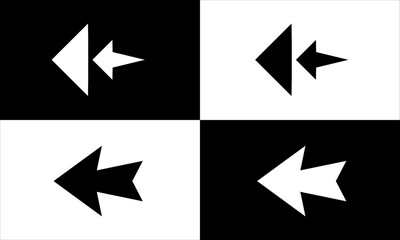  left arow set symbol icon vector.Vector set of arows on white Background. - obrazy, fototapety, plakaty