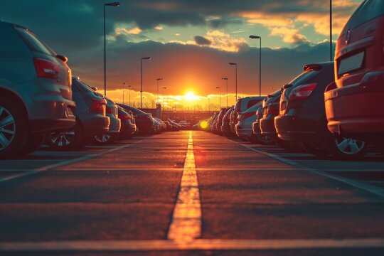 lots of cars on car parking