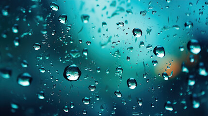 water drops on glass