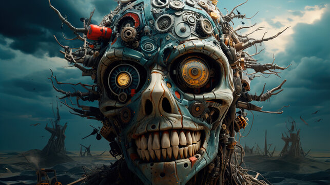 portrait of a madness head