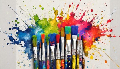 Spectrum Serenade: The Artistry of Colorful Paintbrushes"