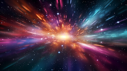 Naklejka premium Glowing road speed lines, neon speed abstract background