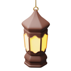Islamic Lantern 3d illustration