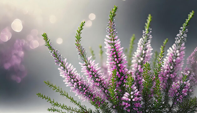 Jesienne wrzosy, dekoracja, generative ai