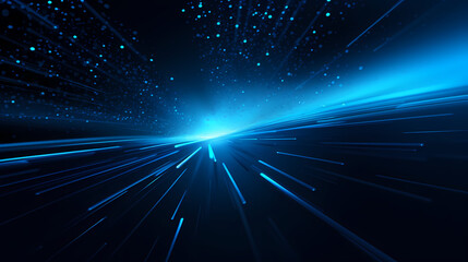 Glowing road speed lines, neon speed abstract background