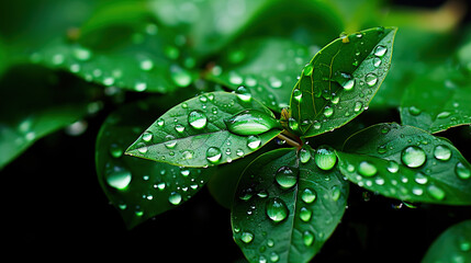 rain drops on a leaf