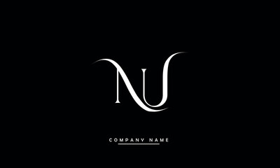NU, UN, N, U Alphabets Letters Logo Monogram
