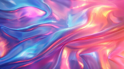Obraz premium White abstract holographic background. AI generative