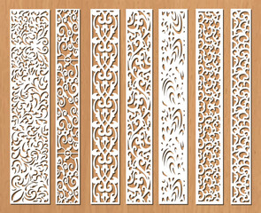 Set vector arches, eps,arch design for laser, plasma and cnc cutting. Oriental arabic patterns.Interior partition panels