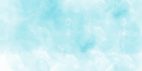 Blue sky with clouds and abstract watercolor. Blue sky with fluffy clouds abstract nature background of romantic summer. blue sky and natural white cloud.  realistic vector cloudy sky