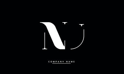 NU, UN, N, U Alphabets Letters Logo Monogram