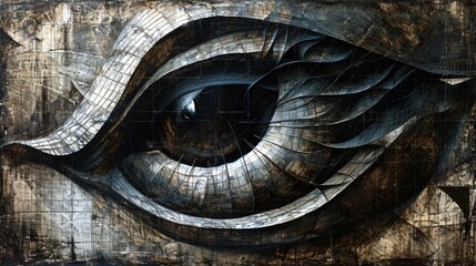 eye made of stone - disillusionment and irrationality, absurdity and nonsense, surreal fantasy world
