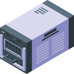 Hydrogen power station icon isometric vector. Water gas. Facility process