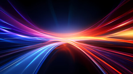 Line glowing motion blur illustration light background, energy neon light, effect bright line glowing motion blur