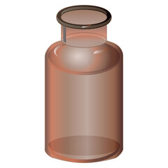 Glass Bottle Vase Vector Illustration