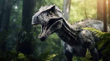 a velociraptor is hiding in the jungle, wallpaper