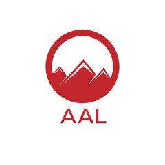 AAL Letter logo design template vector. AAL Business abstract connection vector logo. AAL icon circle logotype.
