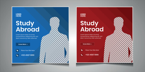 Study Abroad Social Media Post Design Template