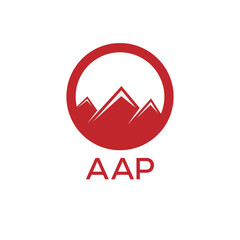 AAP Letter logo design template vector. AAP Business abstract connection vector logo. AAP icon circle logotype.
