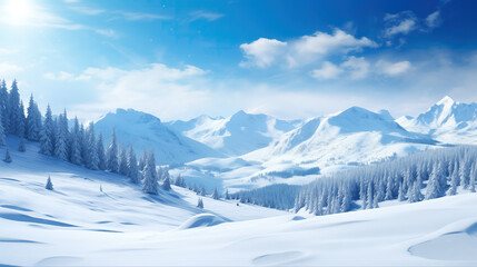 Fototapeta na wymiar winter wallpaper, beautiful artwork with snow