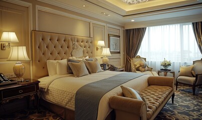 beautiful room in the hotel,comfortable,
and luxury