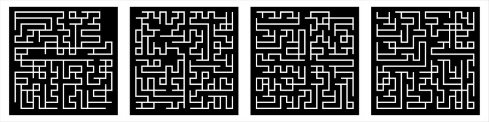 Collection of striped seamless geometric patterns. Digital design.