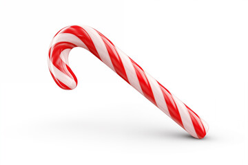 Striped candy cane on a white background