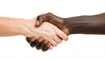handshake isolated on white background 