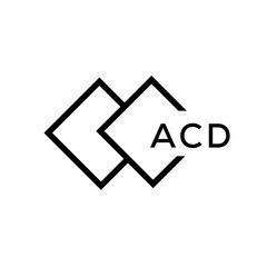 ACD Letter logo design template vector. ACD Business abstract connection vector logo. ACD icon circle logotype.
